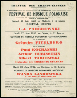 Festival de musique polonaise  1932